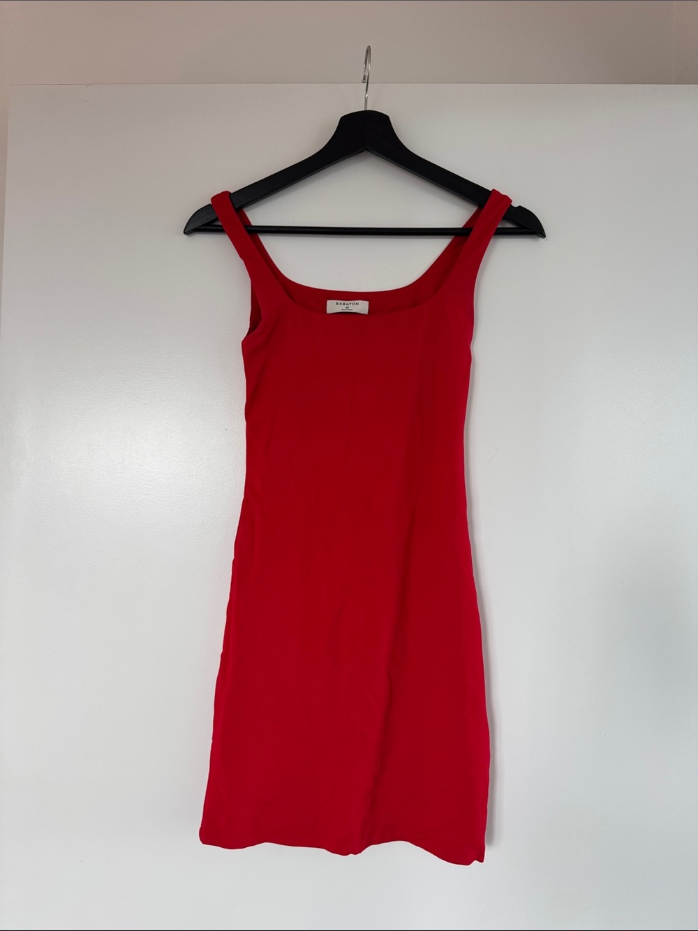 Red Sleeveless Babaton Bodycon Scoop Neck Dress